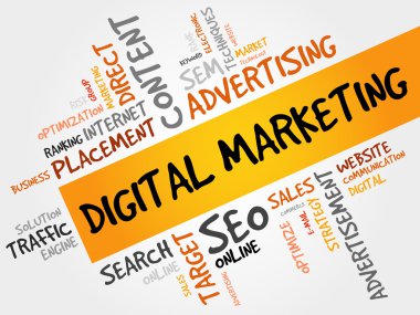 dijital pazarlama kelime bulutu