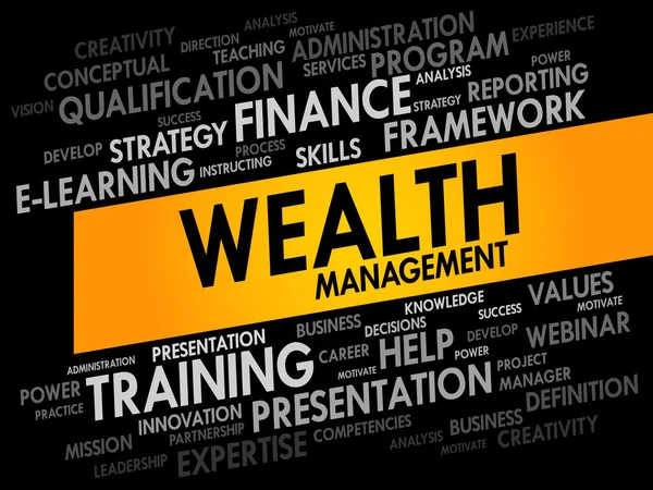 Wealth Management word cloud — Stock Vector