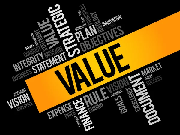 Value word cloud — Stock Vector