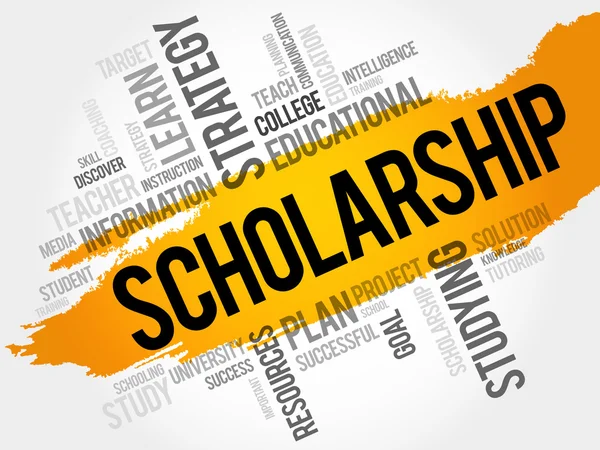 Scholarship word cloud — Stock Vector