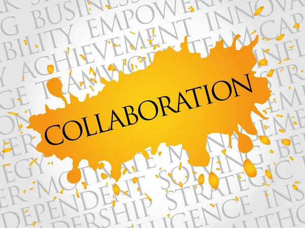 Collaboration mot nuage — Image vectorielle