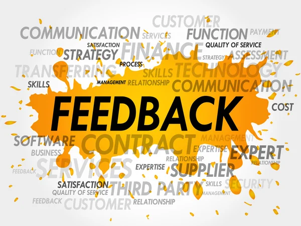 Wortwolke mit Feedback — Stockvektor