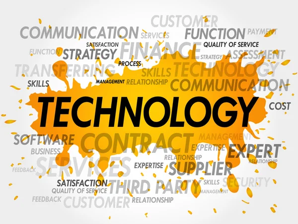 Technology words cloud — Stock Vector