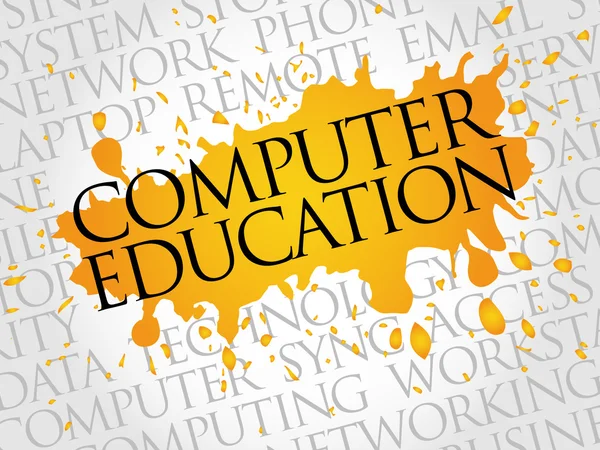 Computadora Educación palabra nube — Vector de stock