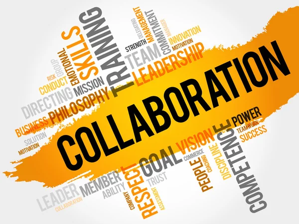 COLLABORATION word cloud — Stock Vector