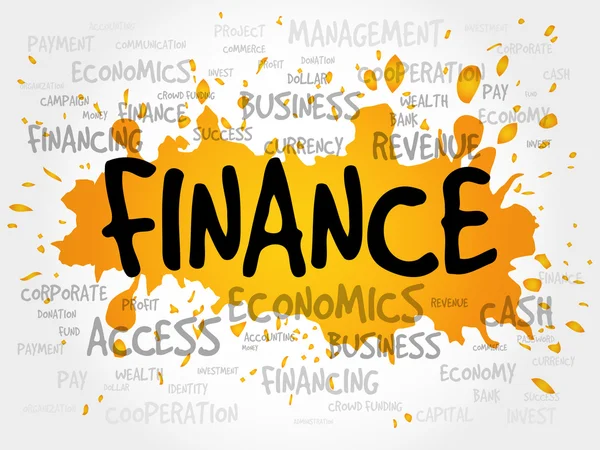 Financiën word cloud — Stockvector