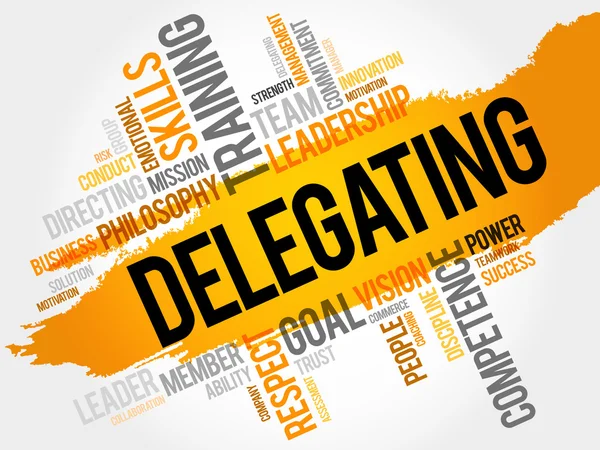 DELEGATING word cloud — Stock Vector