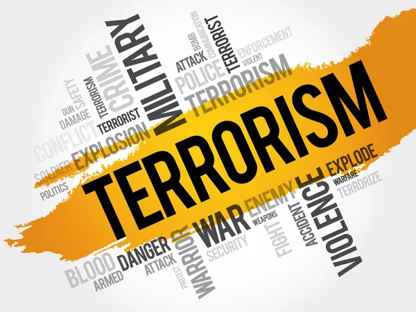 Terrorismen word cloud — Stock vektor