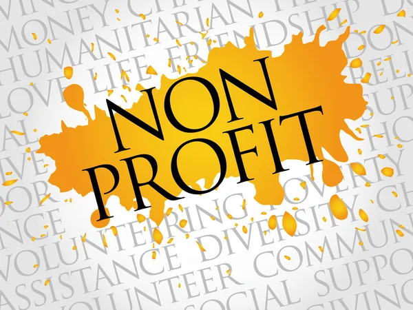 Non Profit szó felhő — Stock Vector
