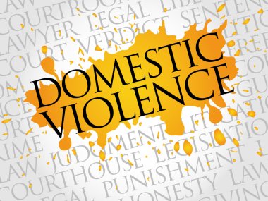 Domestic Violence word cloud clipart