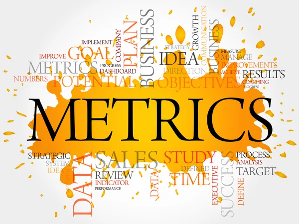 Metrics word cloud — Stock Vector