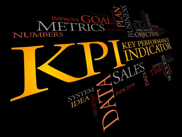 Kpi - ключевой показатель производительности — стоковый вектор