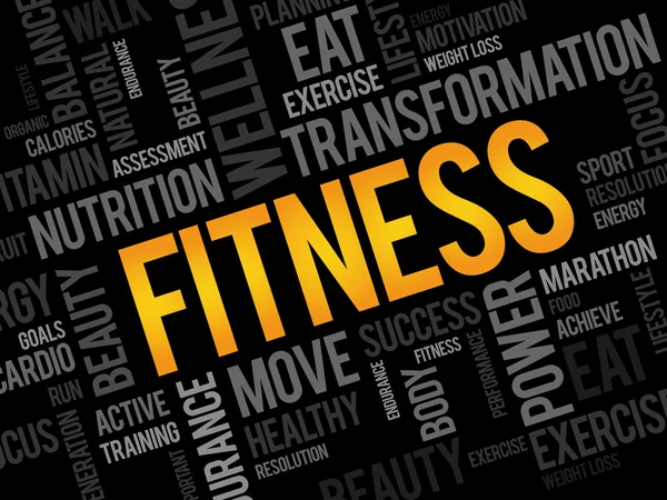 Fitness word cloud — Stockfoto