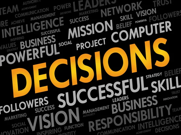 DECISIONS word cloud — Stock Photo, Image