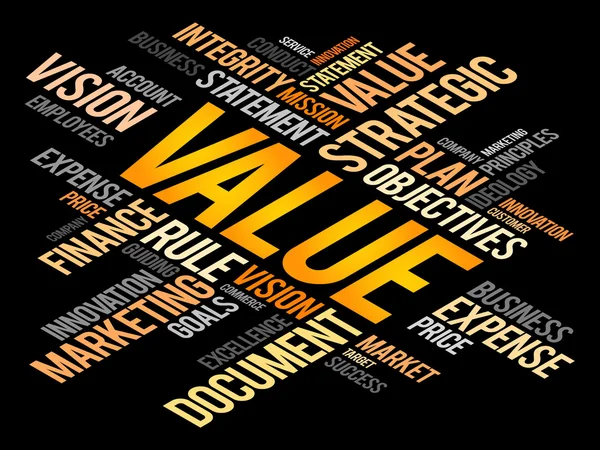 Value word cloud — Stock Photo, Image