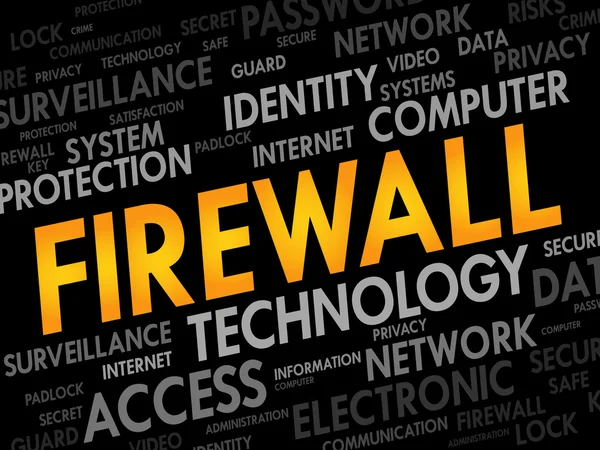 Firewall-Wortwolke — Stockfoto