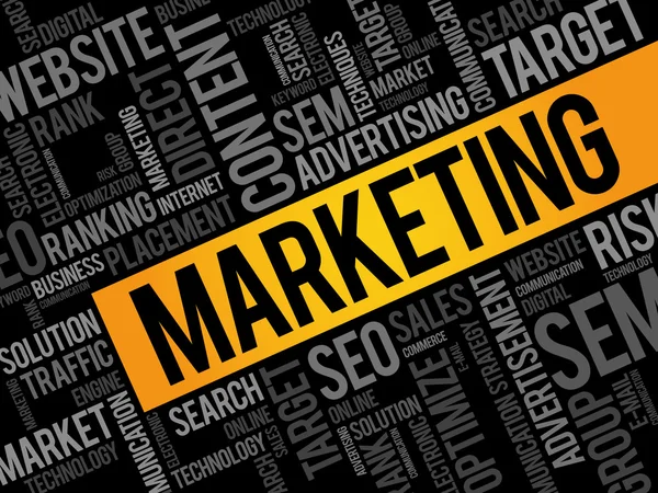 Marketing palabra nube — Foto de Stock