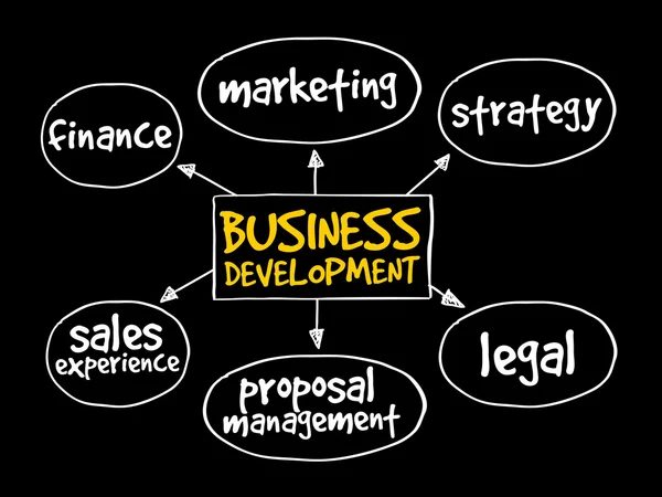 Mapa mental de desarrollo empresarial — Foto de Stock