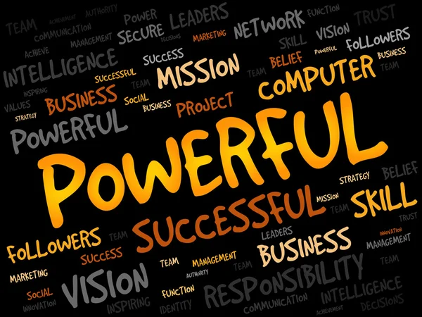 POWERFUL word cloud — Stock Photo, Image