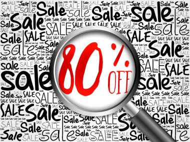 %80 off Satılık kelime bulutu