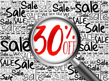 %30 off Satılık kelime bulutu
