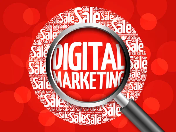 Wortwolke für digitales Marketing — Stockfoto