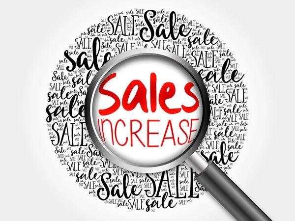 Försäljningen ökade försäljning word cloud — Stockfoto