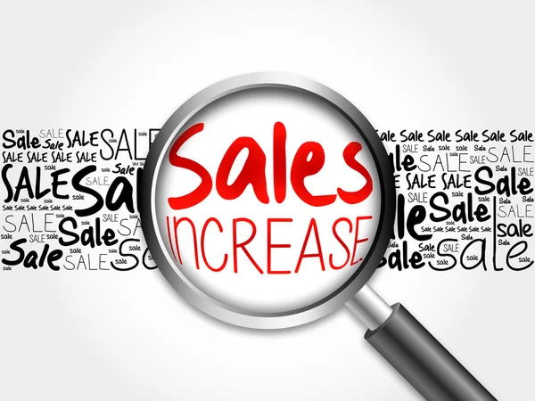Försäljningen ökade försäljning word cloud — Stockfoto