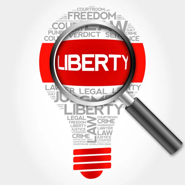Liberty lampa word cloud — Stockfoto