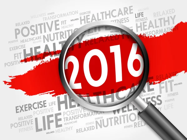 2016 health and sport goals — Stock Photo, Image