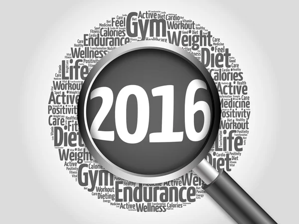 2016 health and sport goals — Stock Photo, Image