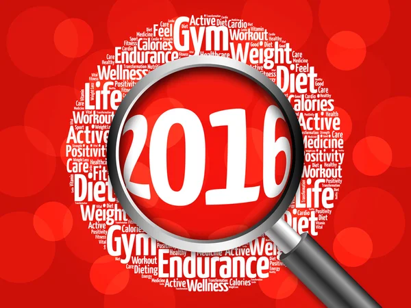 2016 health and sport goals — Stock Photo, Image