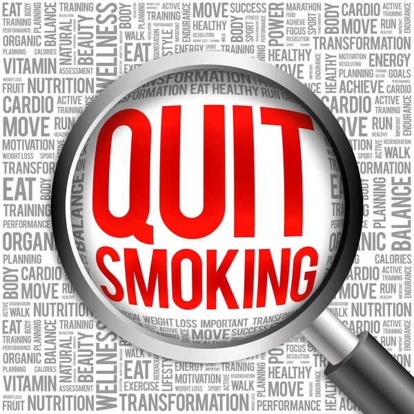 Stoppen met roken word cloud — Stockfoto
