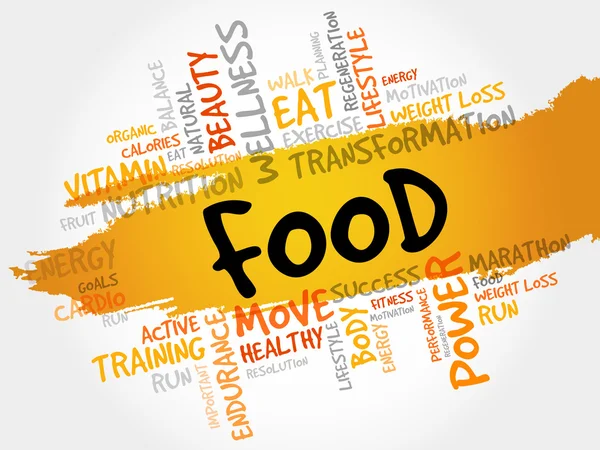 FOOD word cloud, fitness — Stock Photo, Image