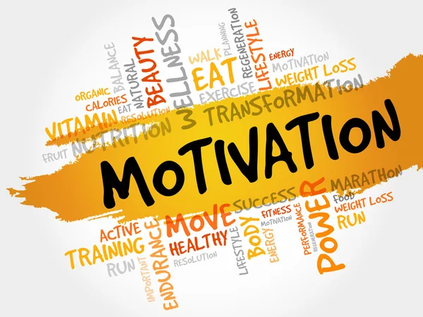 Motivation word cloud — Stockfoto