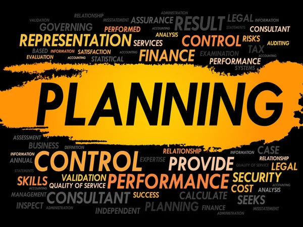 Planning word cloud — Stockfoto