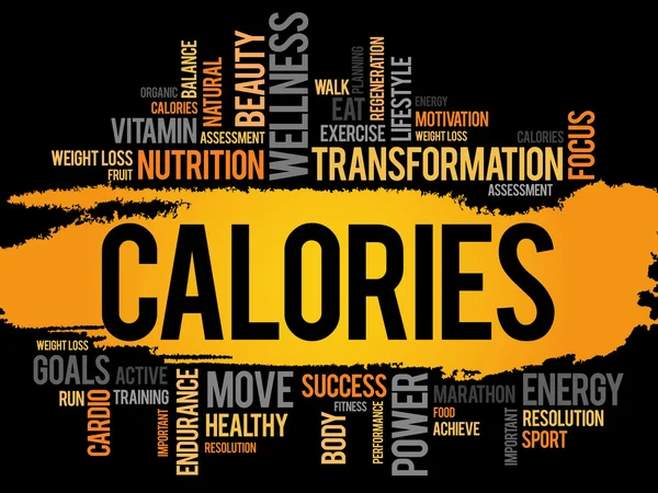 CALORIES word cloud, fitness — Stock Photo, Image