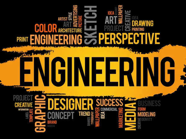 Inżynieria chmura słowa — Zdjęcie stockowe