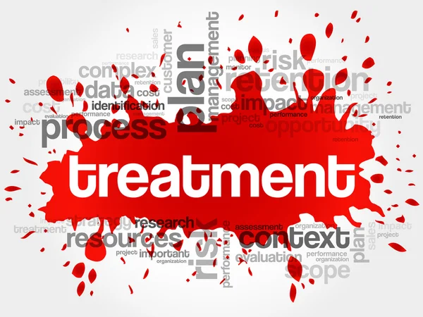 Treatment word cloud — Stock Photo, Image