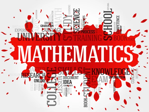Nube de palabras matemáticas — Foto de Stock