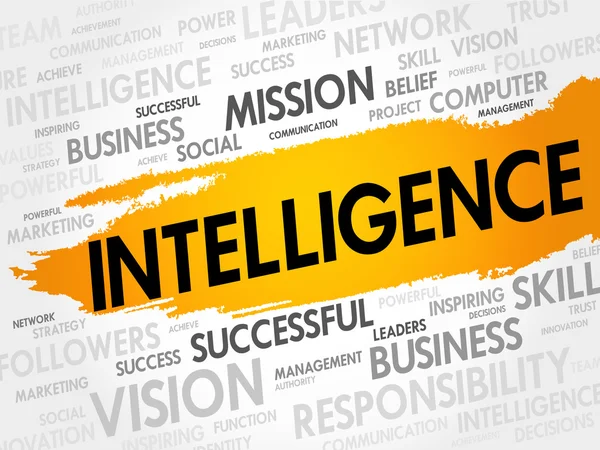 Intelligence word cloud — Stock Photo, Image