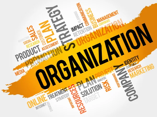 Word Cloud with Organization related tags — Stock Photo, Image