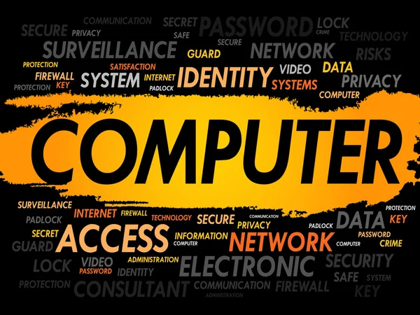 COMPUTER word cloud — Stock Photo, Image