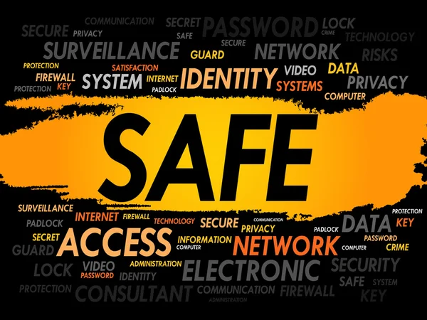SAFE word cloud — Stock Photo, Image