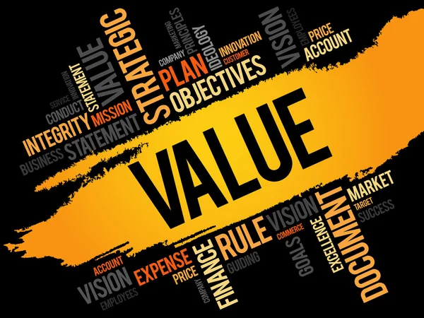 Value word cloud — Stock Photo, Image