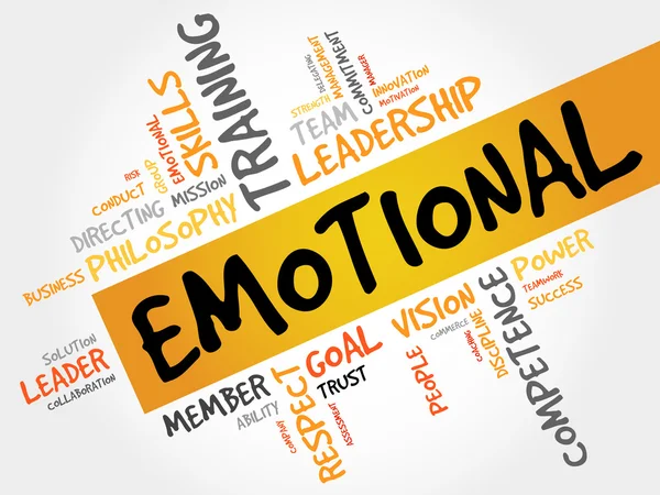 Emotionele word cloud — Stockfoto