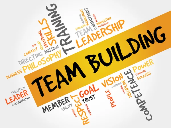 Teambuilding word cloud — Stockfoto