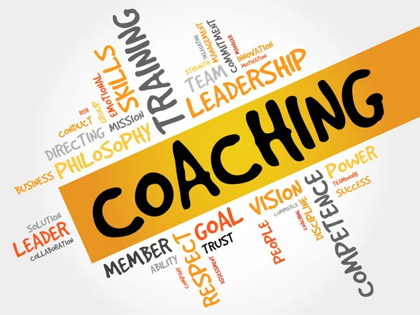 Coaching palabra nube —  Fotos de Stock