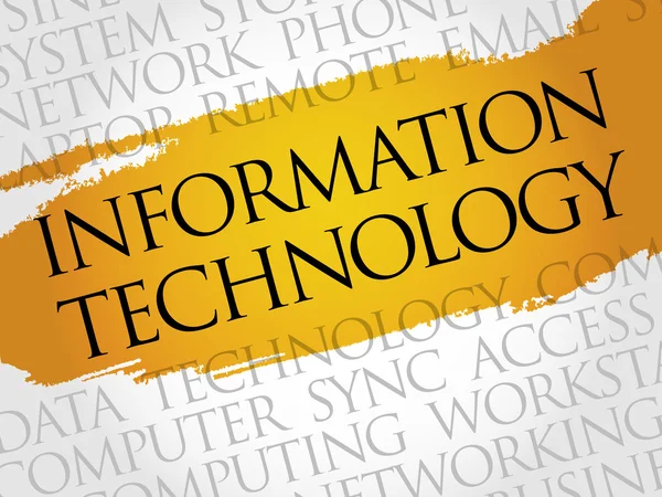 Informační technologie slovo mrak — Stock fotografie