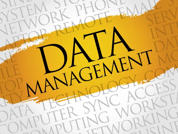 Datenmanagement Word Cloud — Stockfoto